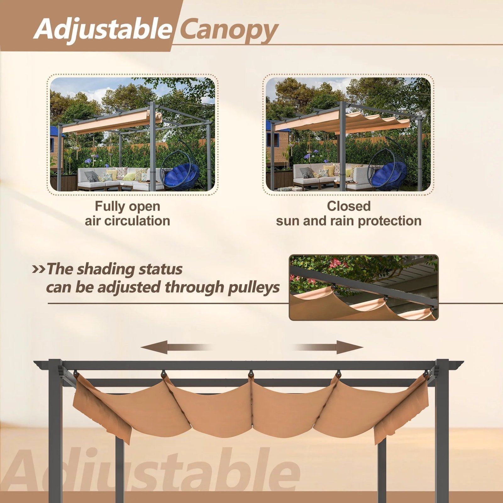 10 x 13 aluminum patio pergola with retractable pergola canopy backyard shade shelter for porch outdoor party garden grill gazebo2 1.jpg 10 x 13 aluminum patio pergola with retractable pergola canopy backyard shade shelter for porch outdoor party garden grill gazebo2 1.jpg
