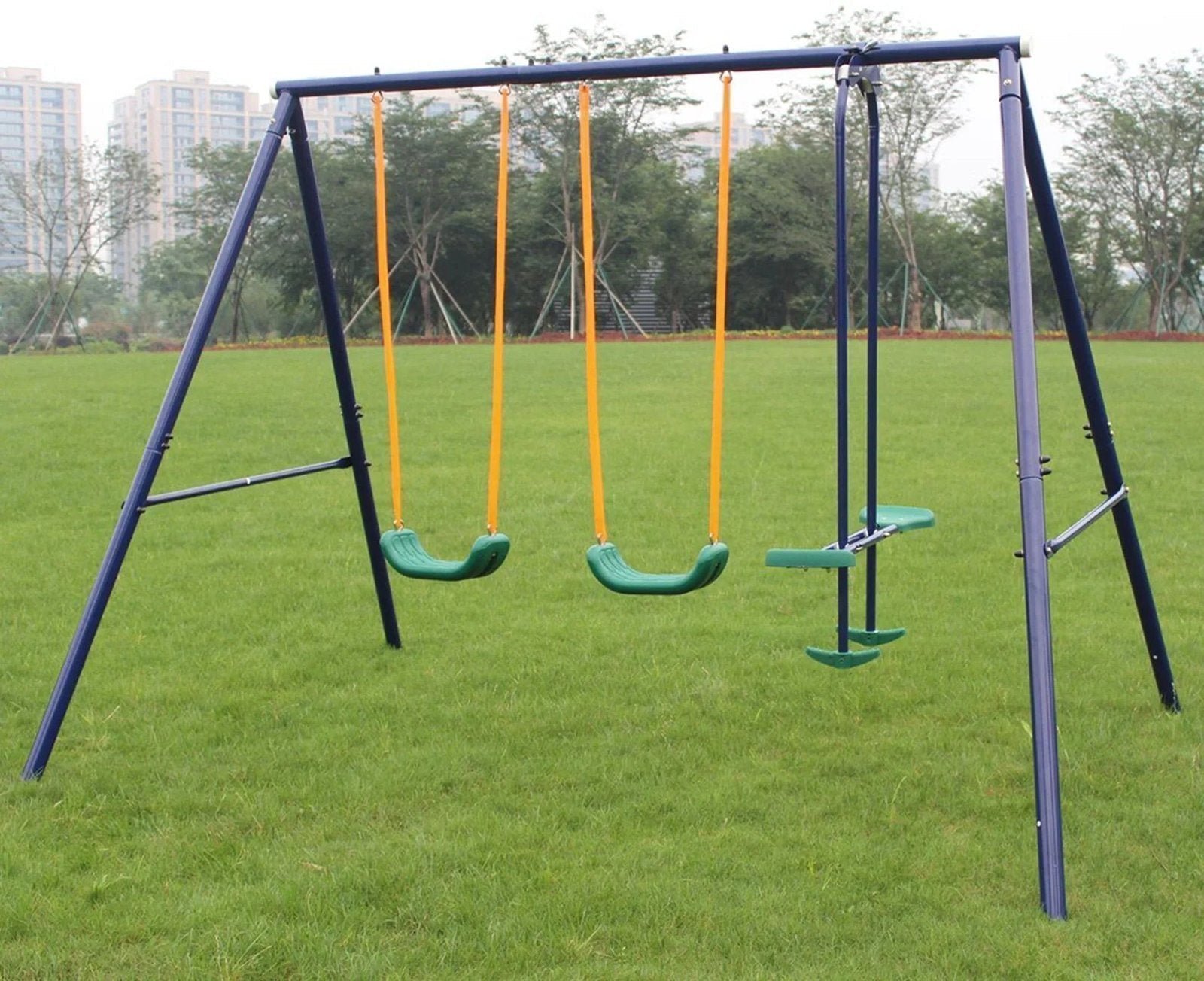 metal swing set outdoor with glider for kids toddlers children.jpg metal swing set outdoor with glider for kids toddlers children.jpg